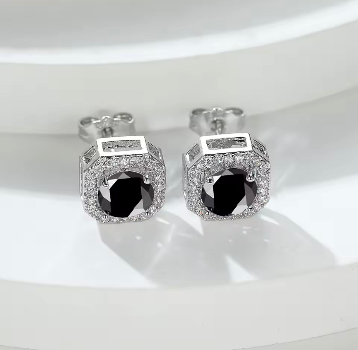 Zircon Square Stud Earrings