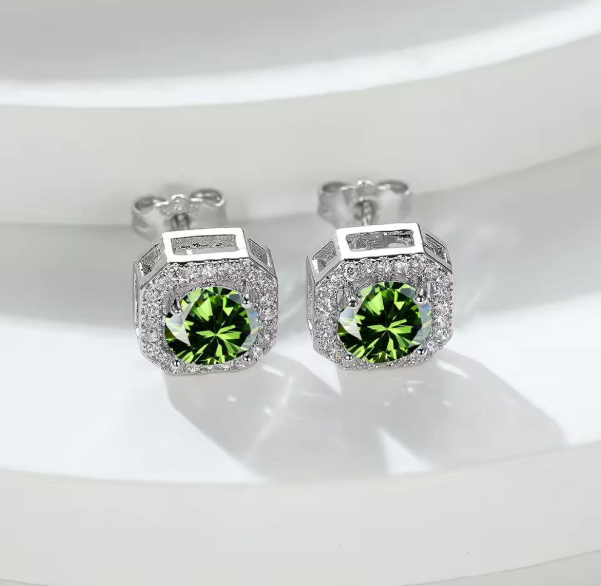 Zircon Square Stud Earrings