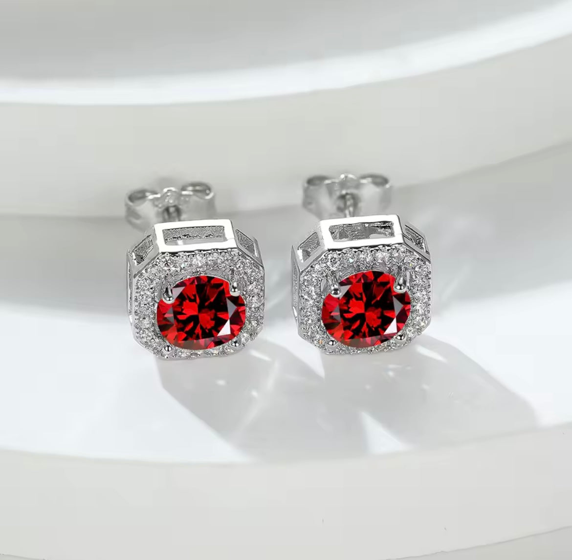 Zircon Square Stud Earrings
