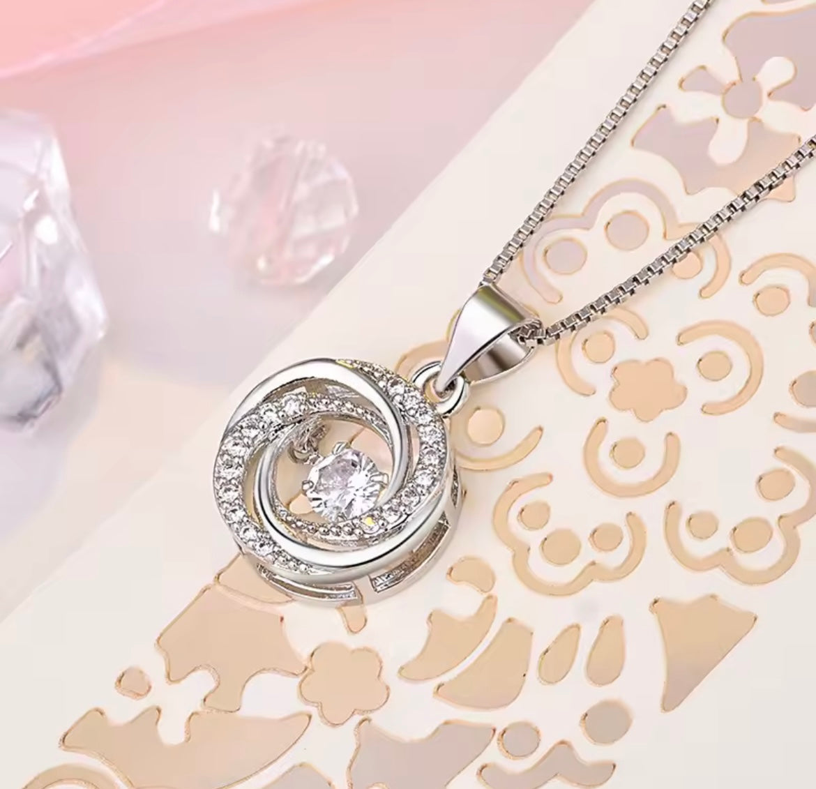 925 Sterling silver round necklace