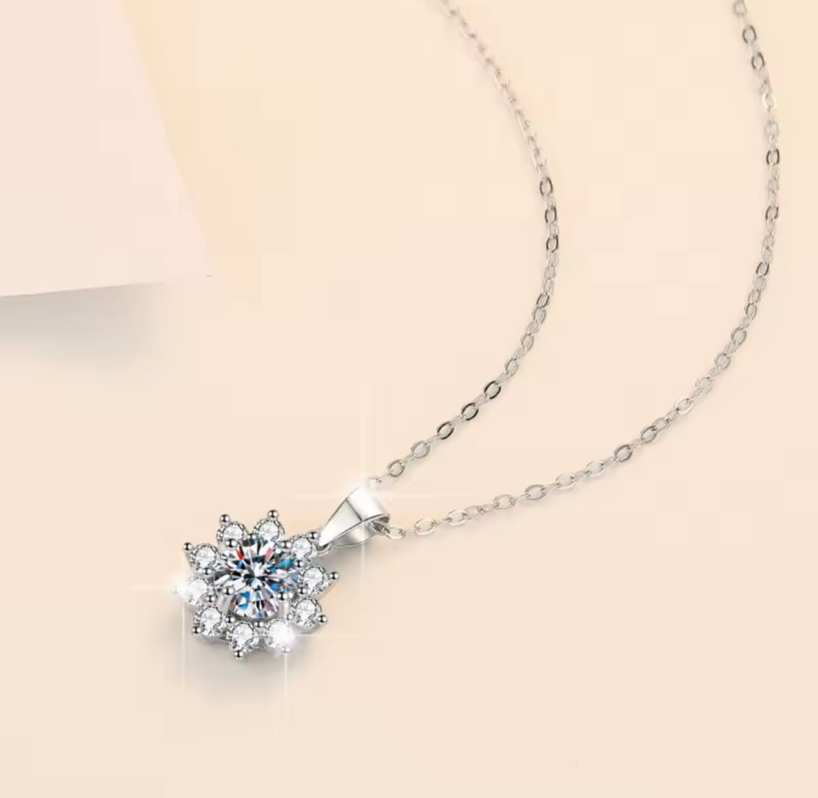 925 Sterling silver flower jewellery set