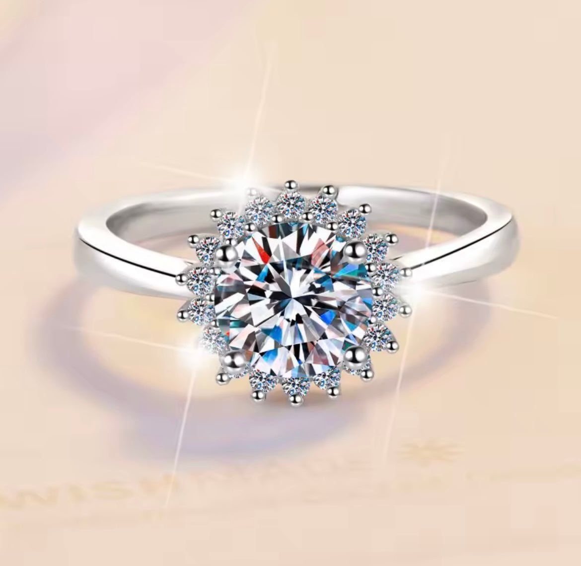 925 Sterling silver flower jewellery set