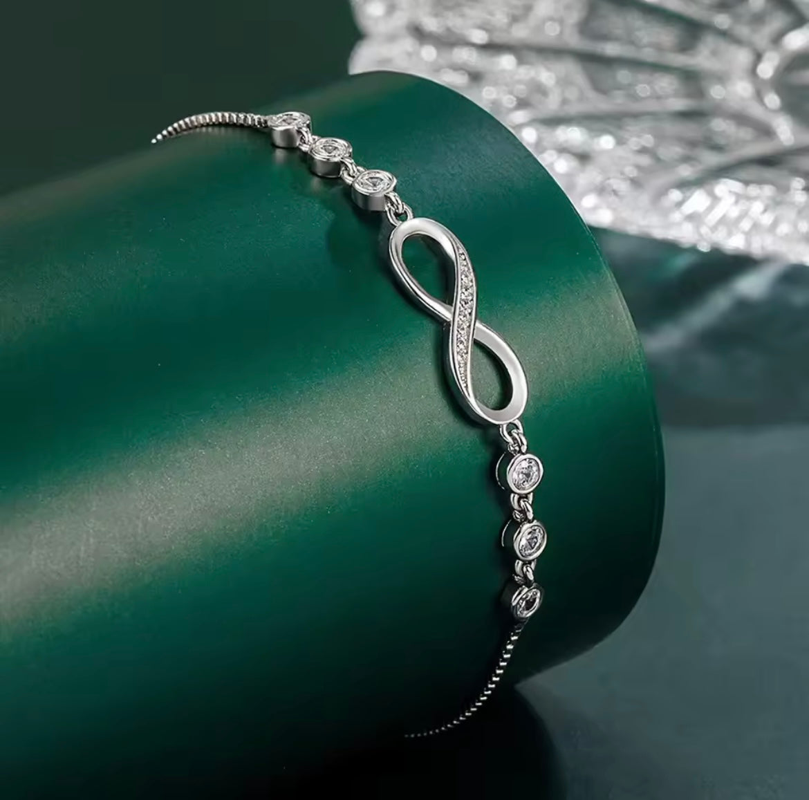 925 Sterling Silver Infinity Bracelet