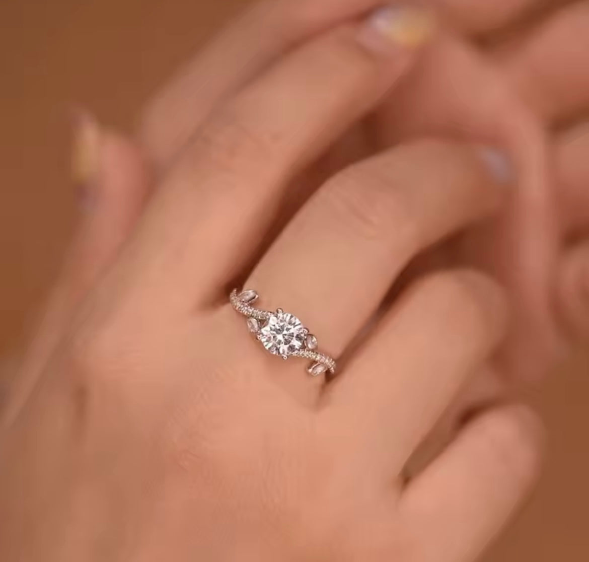 925 Sterling Silver Moissanite Ring
