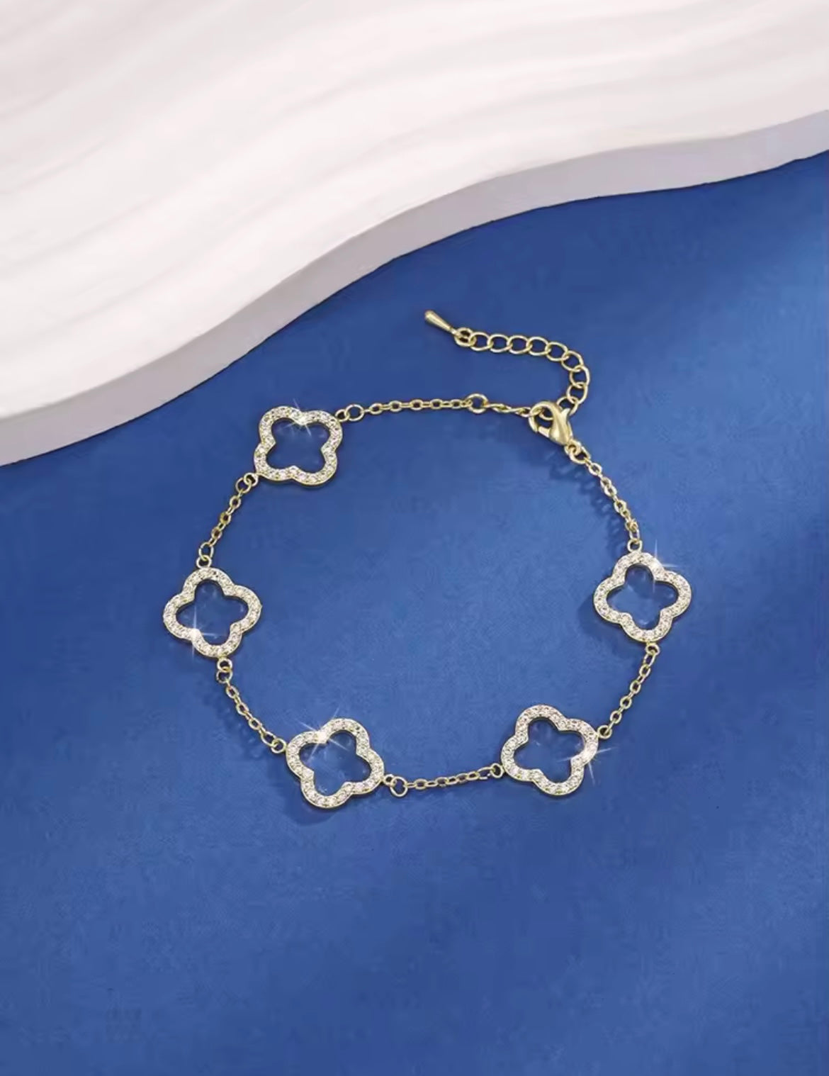 925 Sterling silver four leaf clover bracelets
