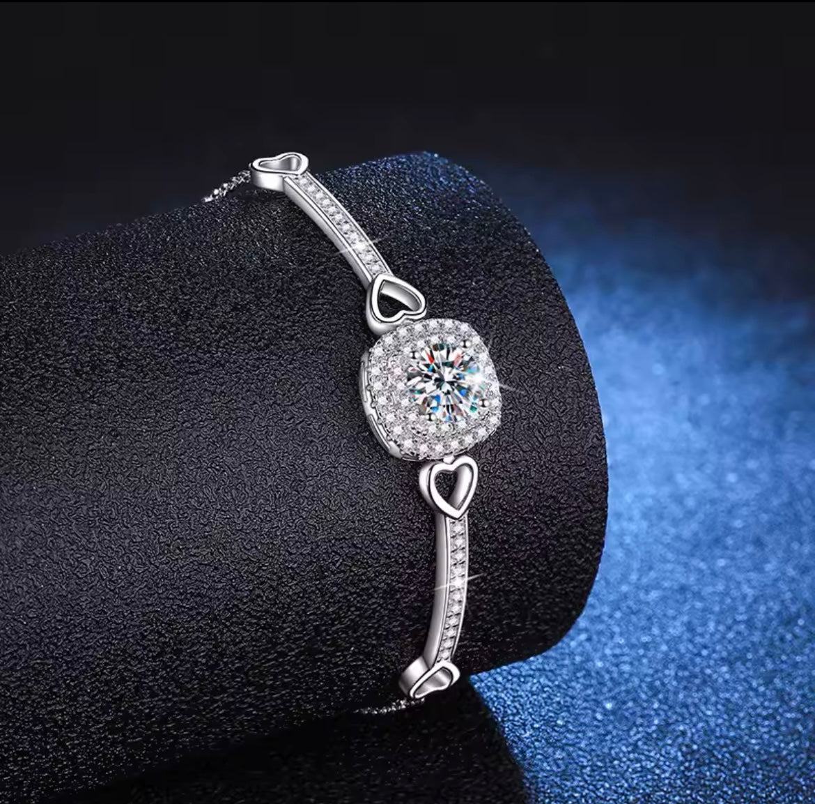 925 Sterling silver 1 carat Moissanite luxury bracelet