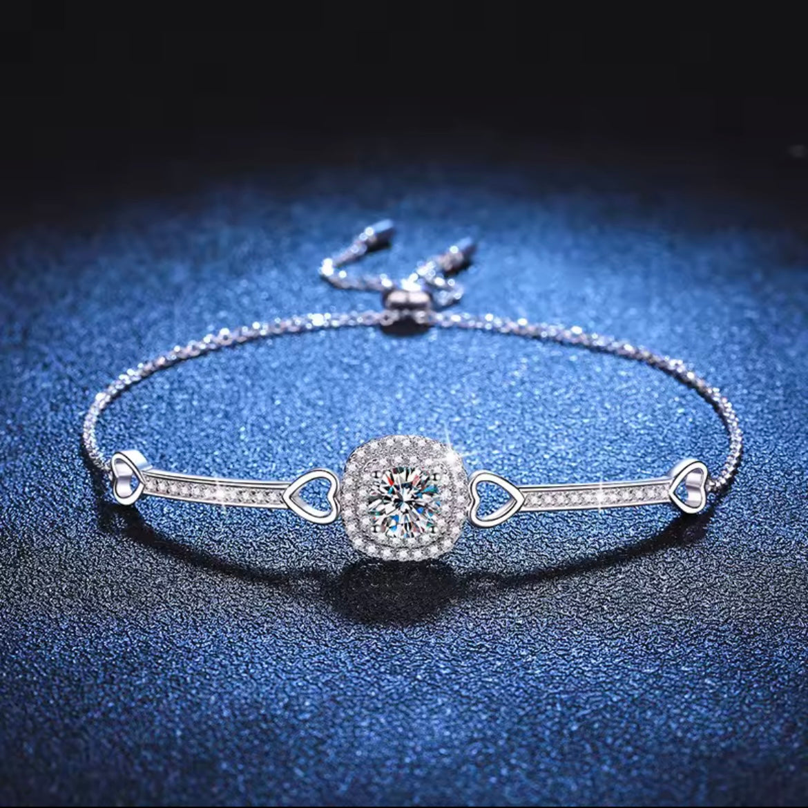 925 Sterling silver 1 carat Moissanite luxury bracelet