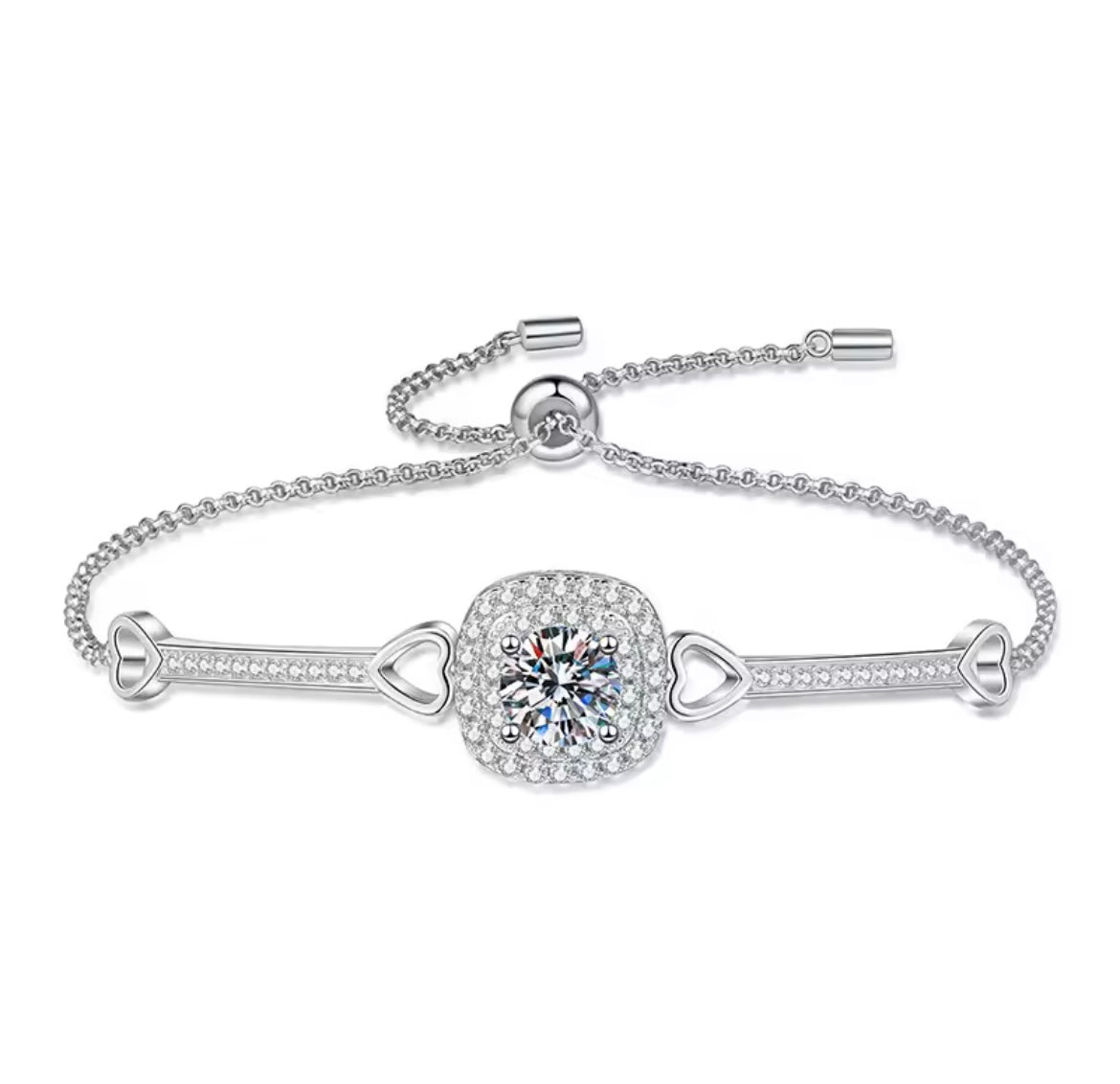925 Sterling silver 1 carat Moissanite luxury bracelet
