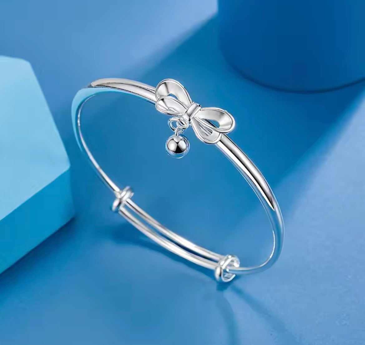 925 Sterling silver Bowknot bangle