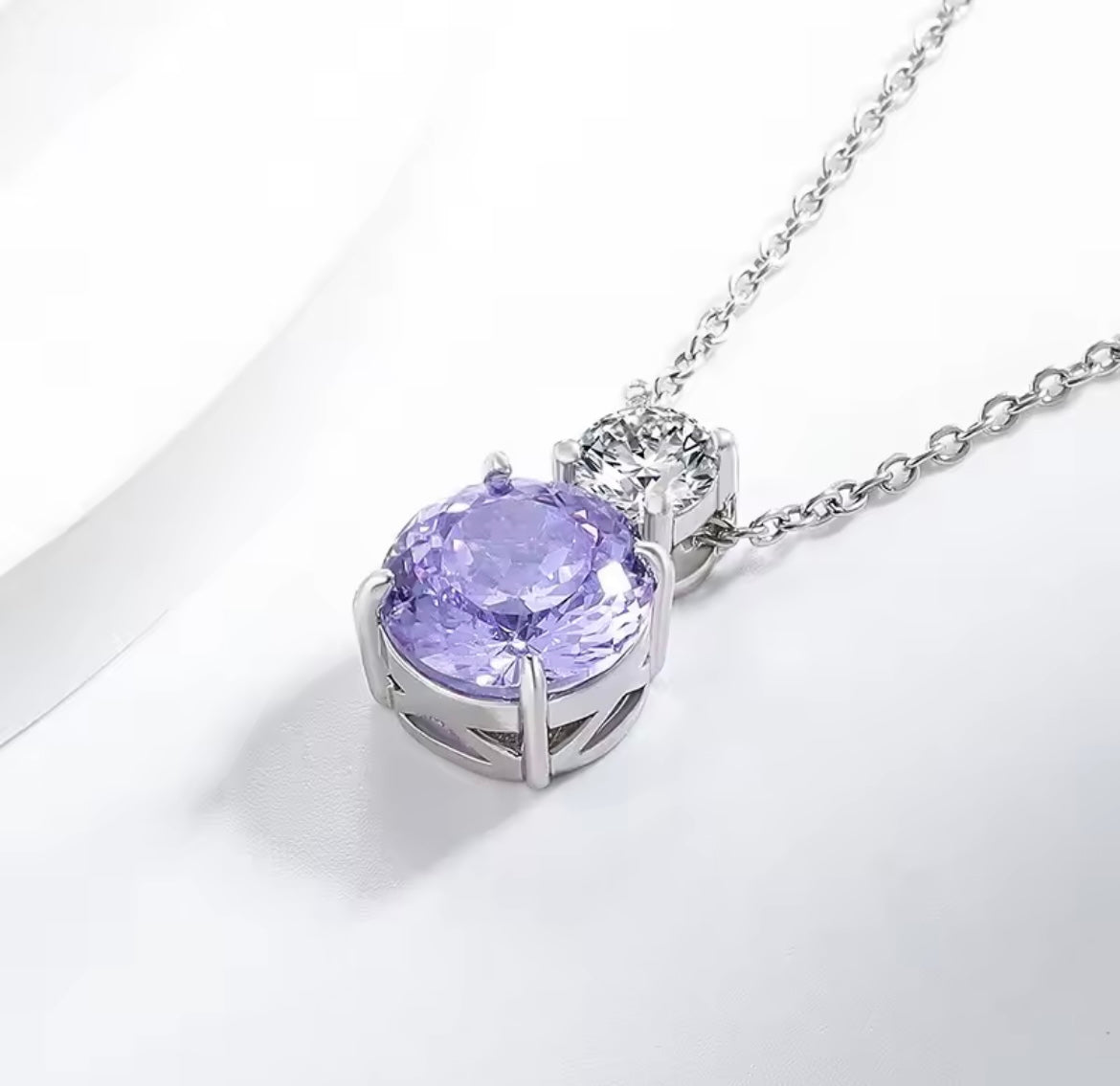 925 Sterling silver Violet necklace