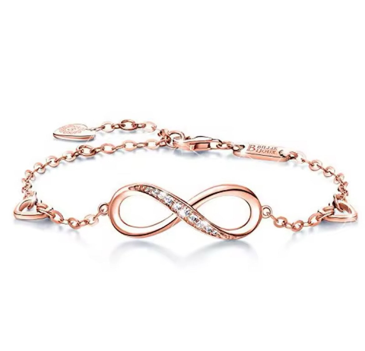 Sterling silver infinity endless love bracelet