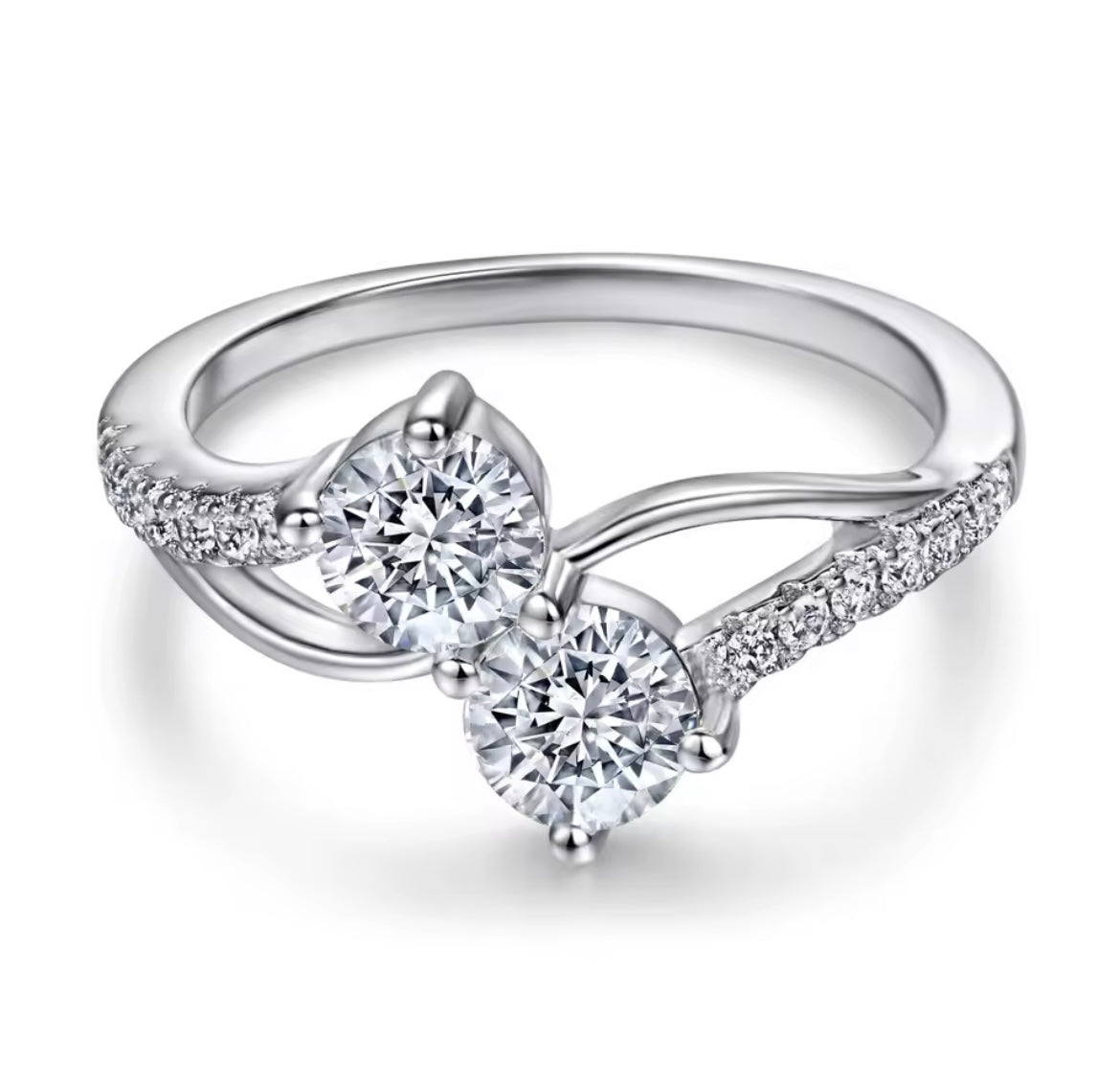 925 Sterling silver Moissanite luxury ring