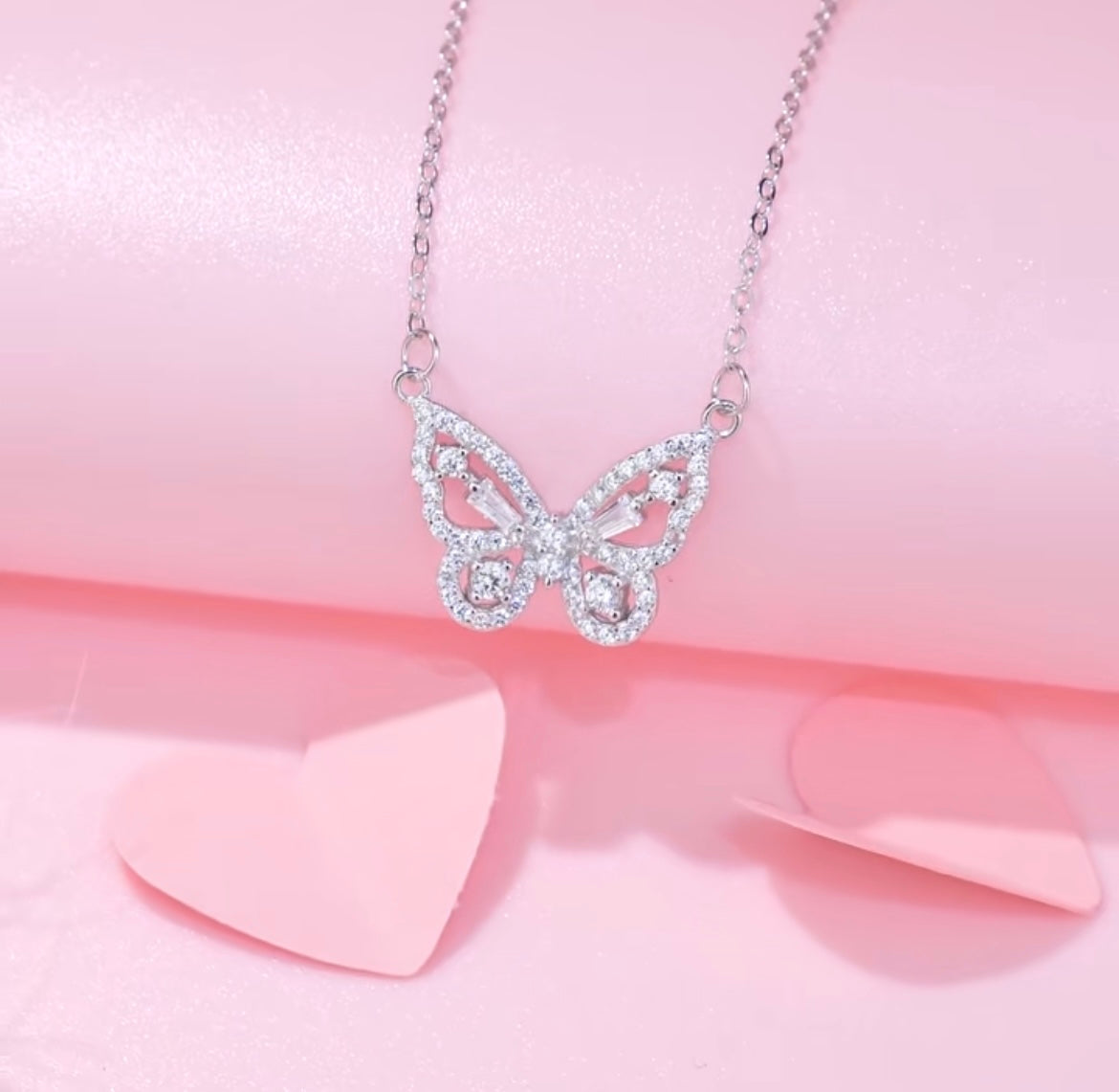 925 Sterling silver butterfly necklace