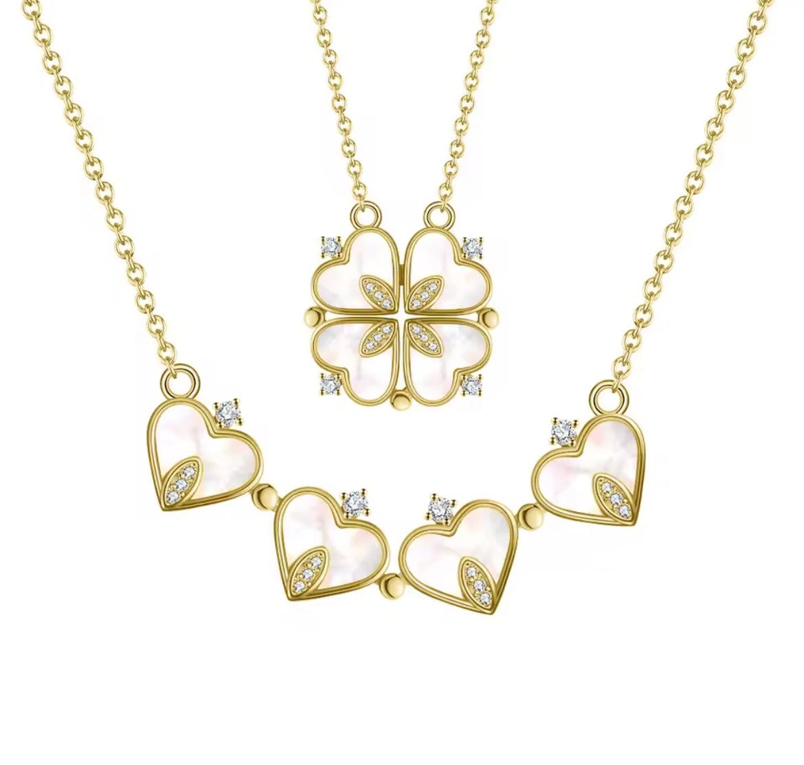 Heart Clover Convertible Necklace
