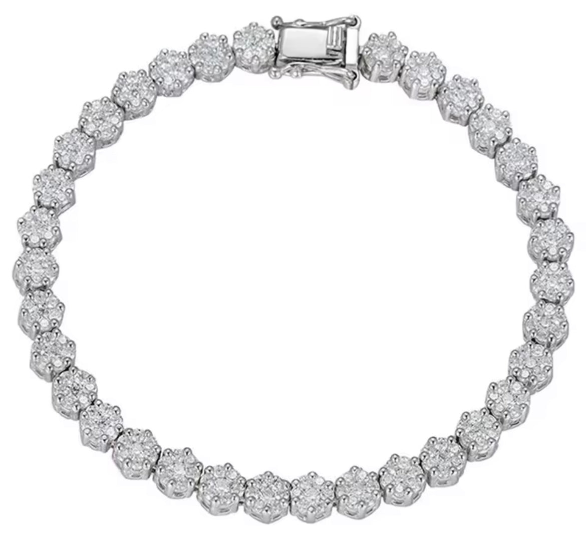 Light Luxury 925 Sterling Silver Crafted Moissanite Gemstone Bracelet