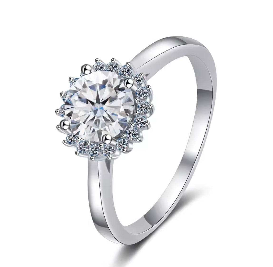 925 Sterling silver Moissanite rings