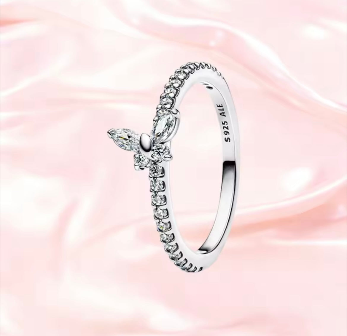 925 Sterling silver butterfly rings