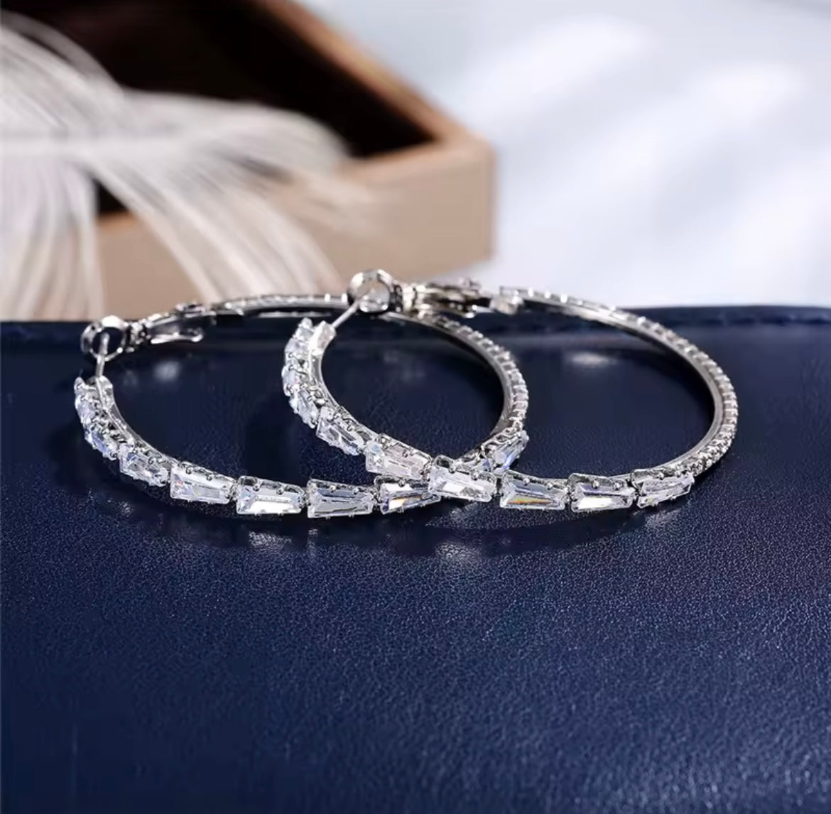 Luxury 925 Sterling Silver Hoop Earring