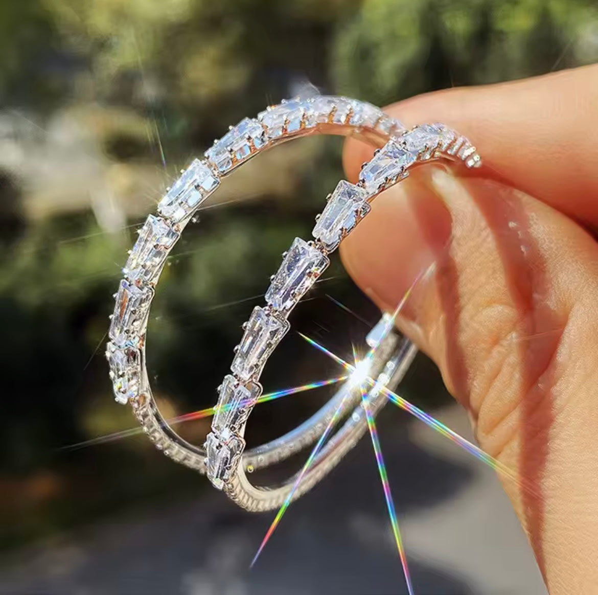Luxury 925 Sterling Silver Hoop Earring