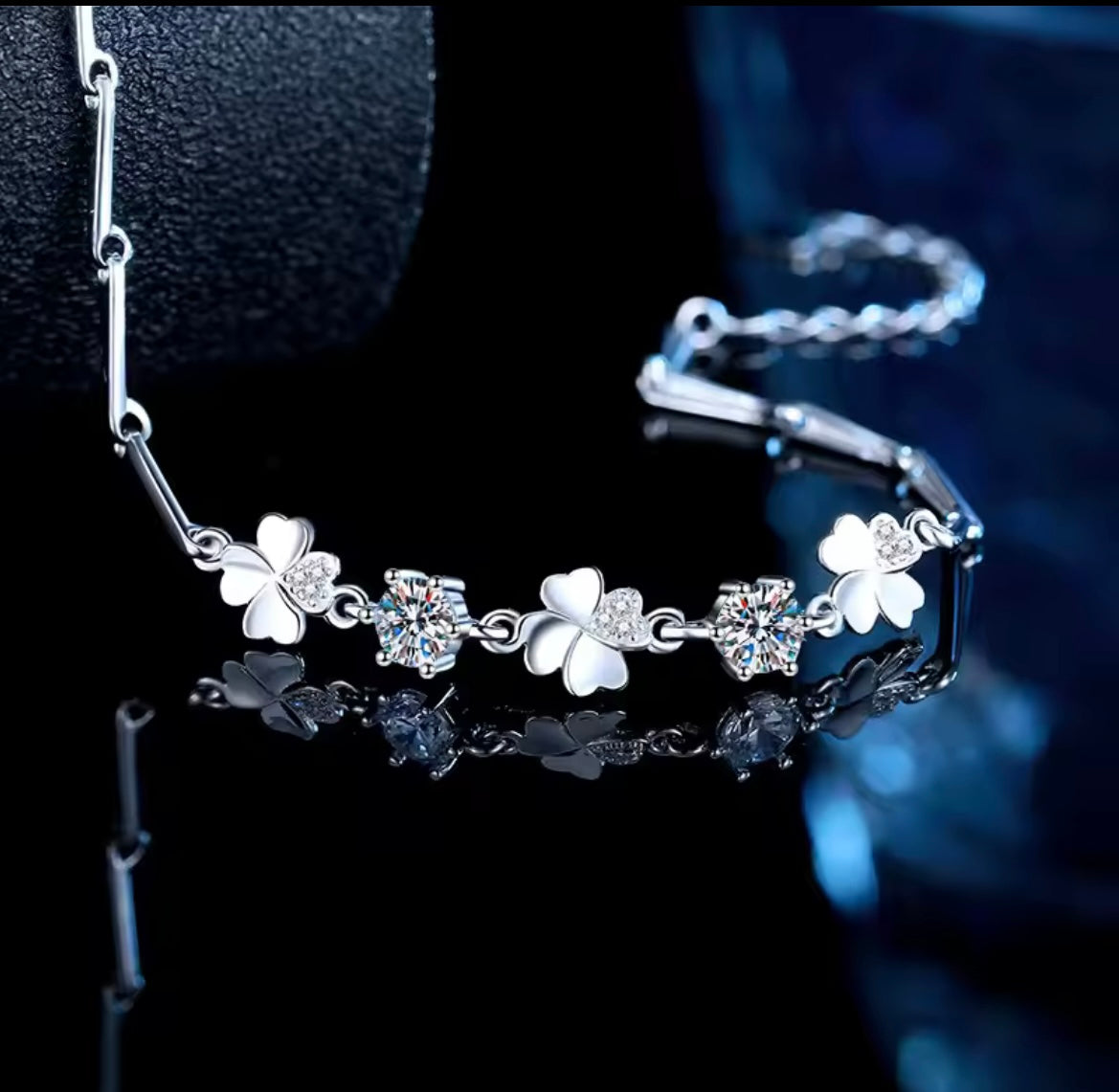 925 Sterling silver Clover bracelet
