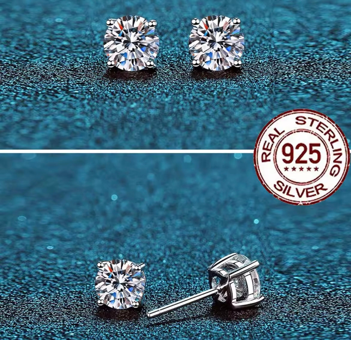 925 Sterling silver stud earrings