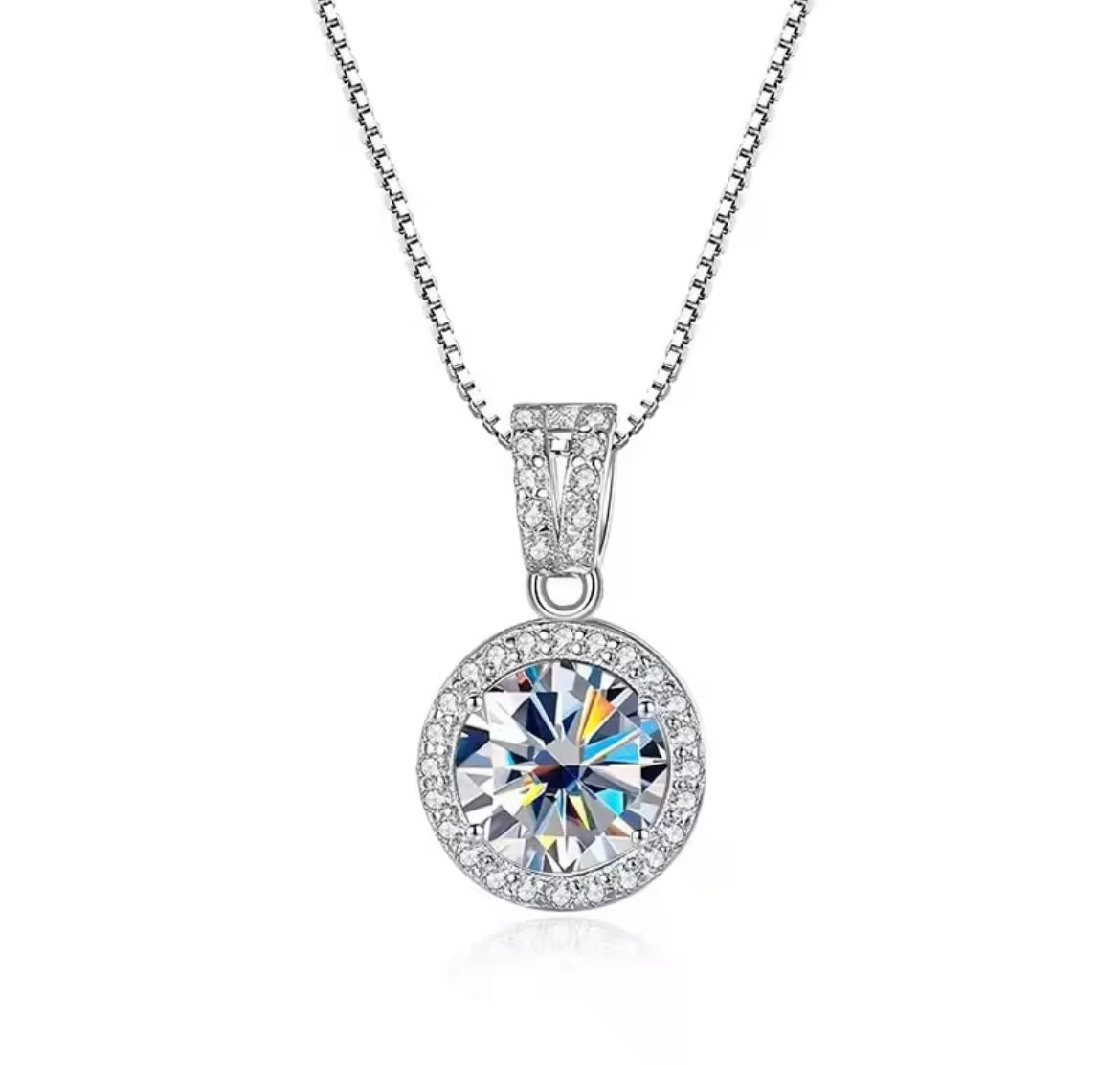 925 Sterling Silver Cubic Zirconia Pendant Necklace