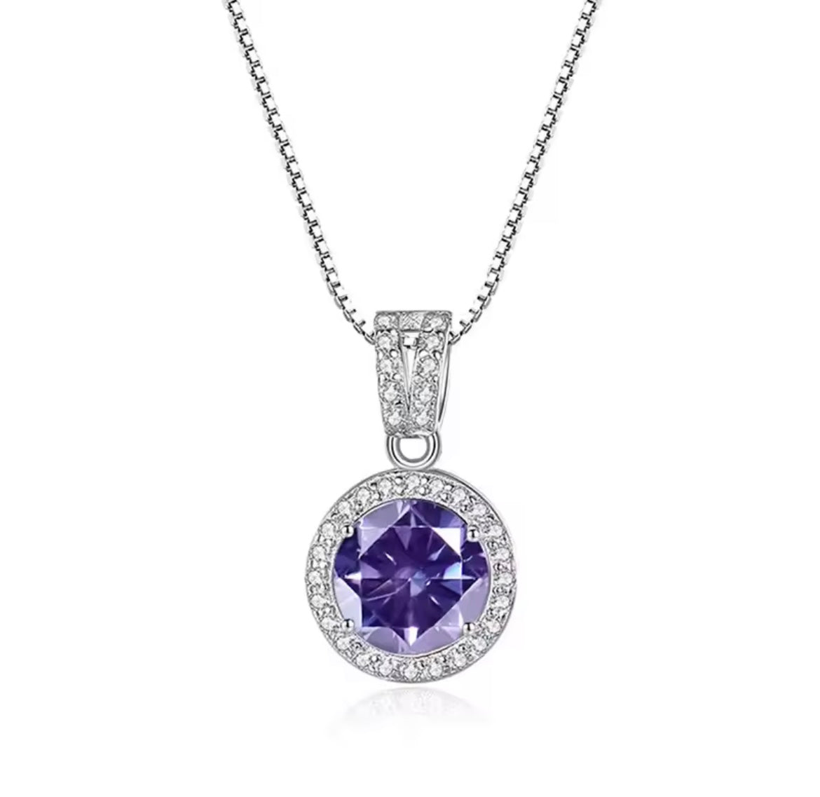 925 Sterling Silver Cubic Zirconia Pendant Necklace
