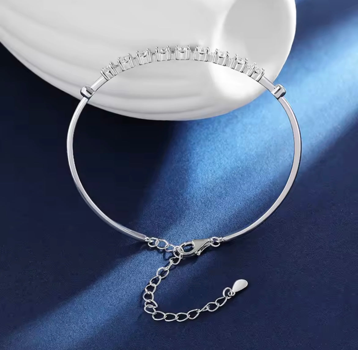 Moissanite Diamond Bracelet Bangle