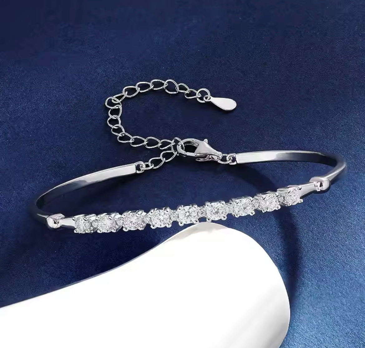 Moissanite Diamond Bracelet Bangle