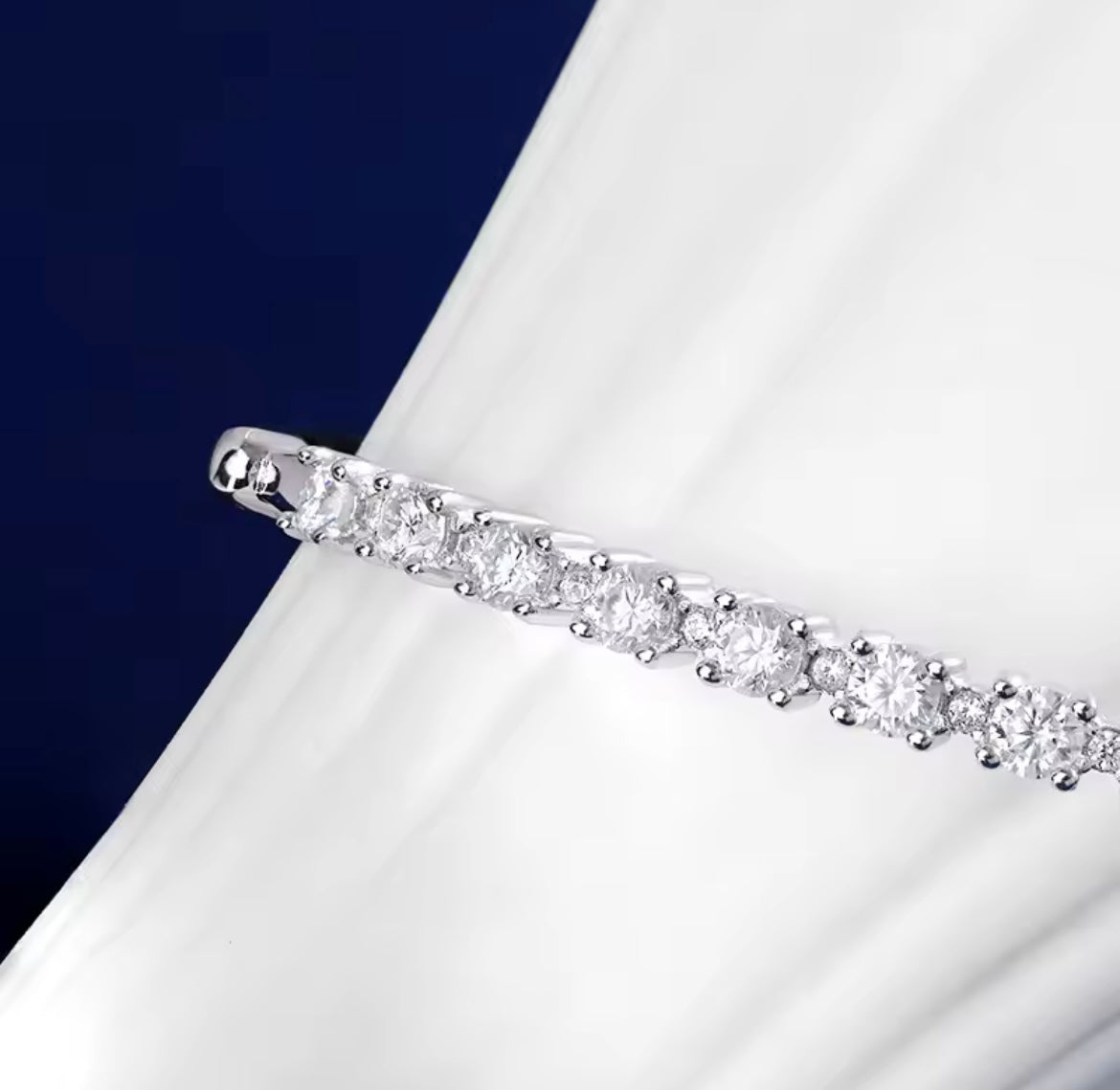 Moissanite Diamond Bracelet Bangle