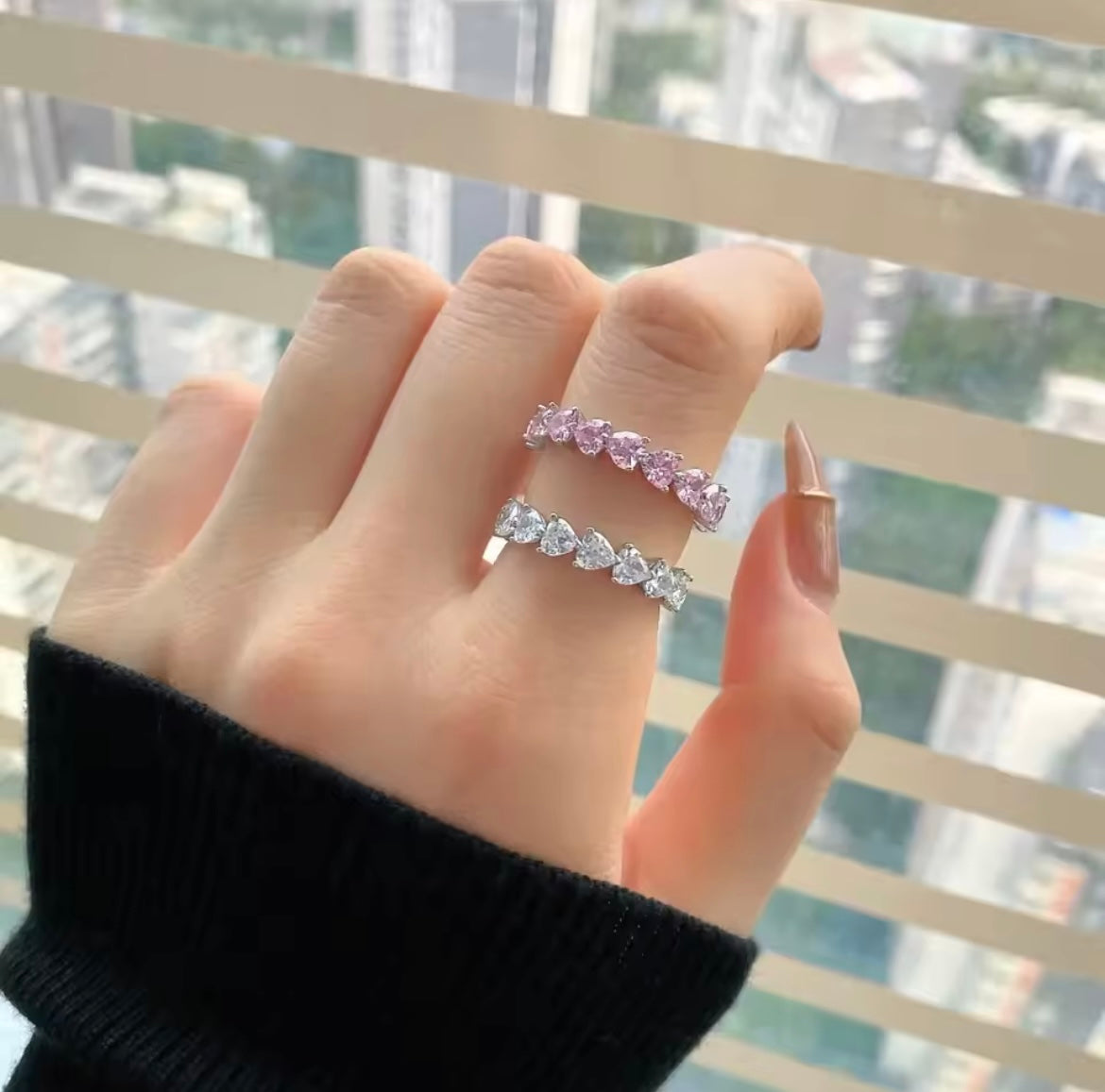 925 Sterling Silver Infinity Heart ring
