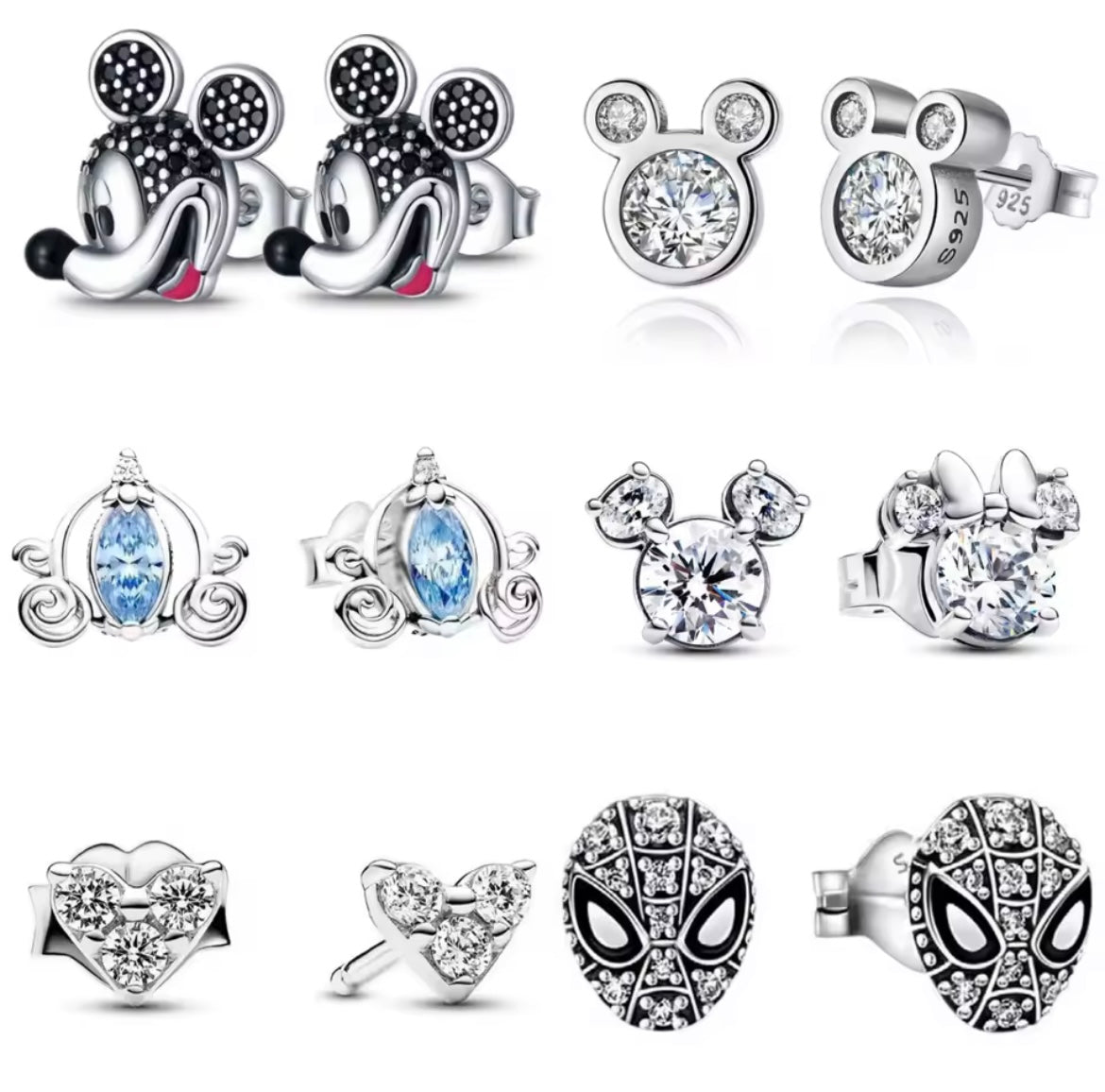 925 Sterling silver Disney earrings