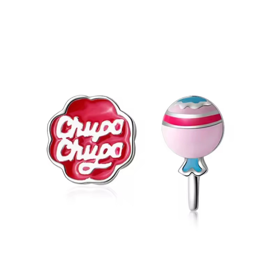925 Sterling silver Chupa Chups Lolly earrings