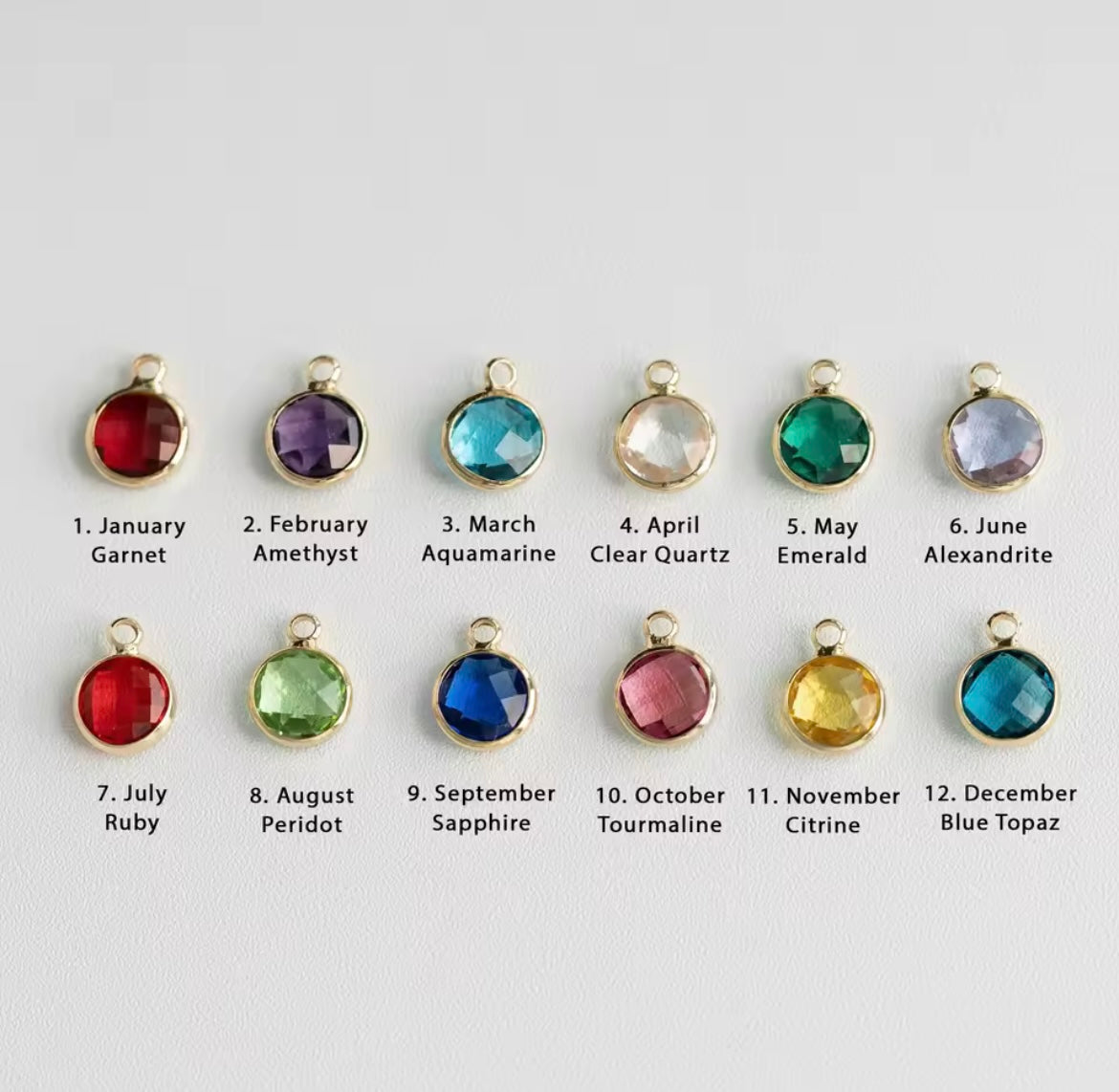Personalized Name Stainless Steel Necklace Custom With Birthstone Charms