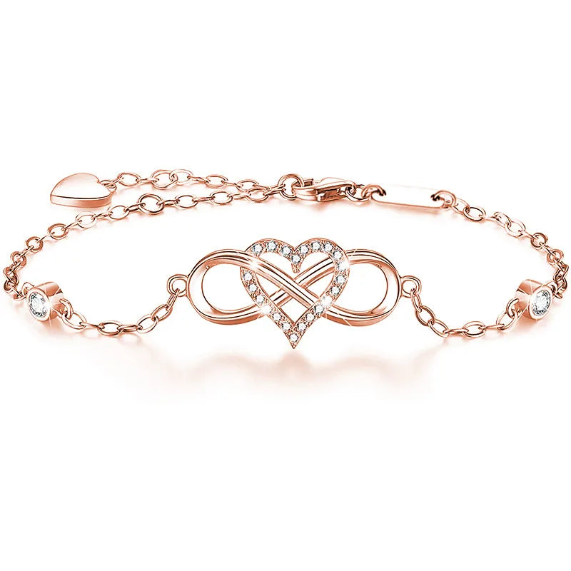 925 Sterling Silver heart Bracelets