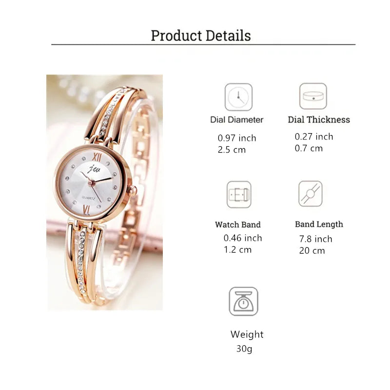 Elegant Round Quartz Women's Watches