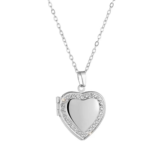 18K Gold Plated heart Locket Necklace