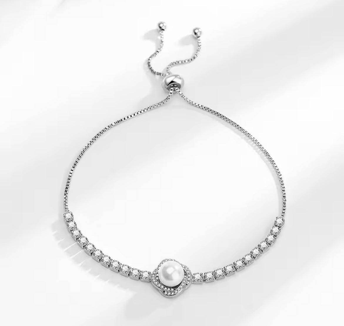 925 Sterling silver pearl bracelet