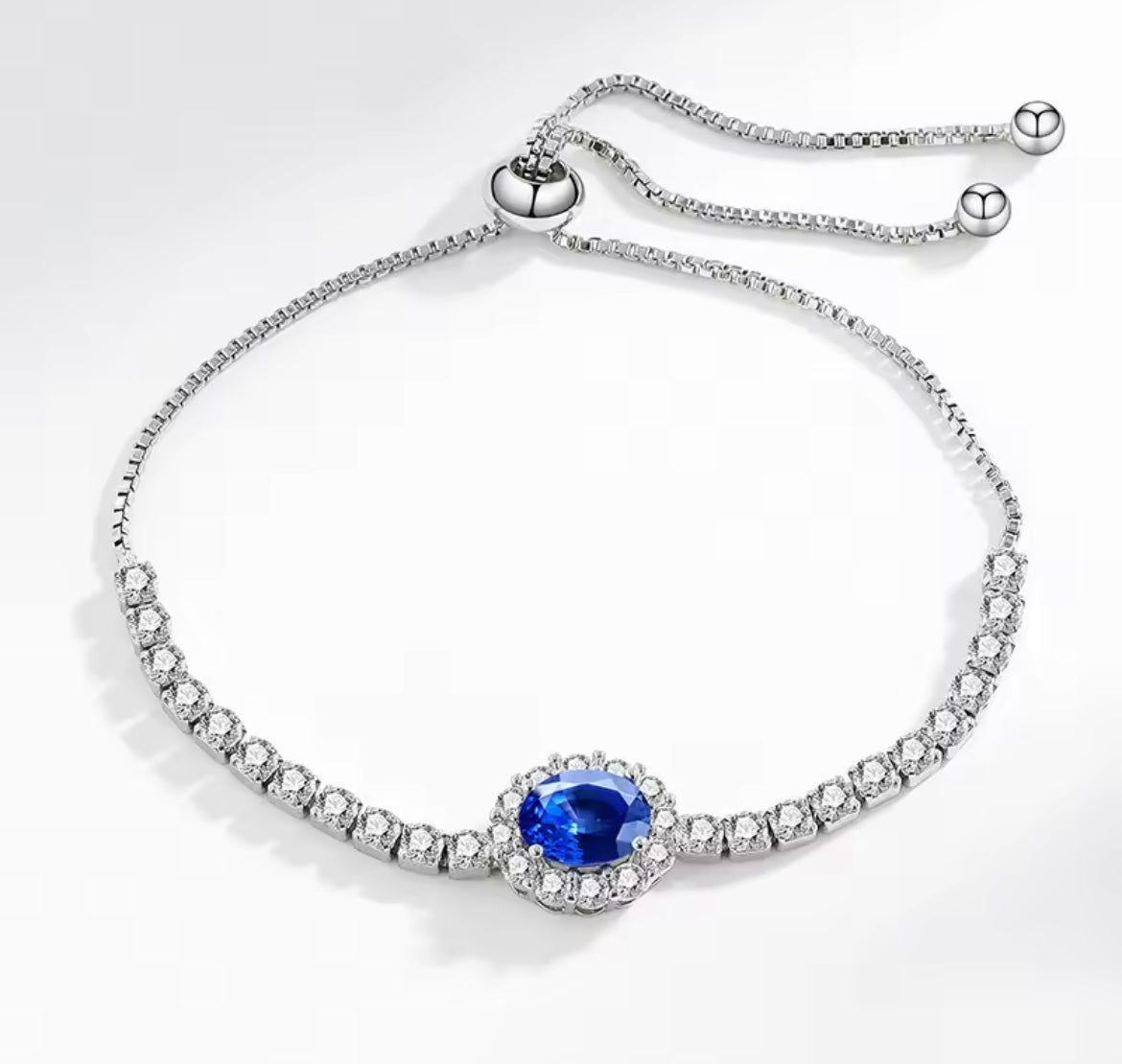 925 sterling silver colour zircon bracelet