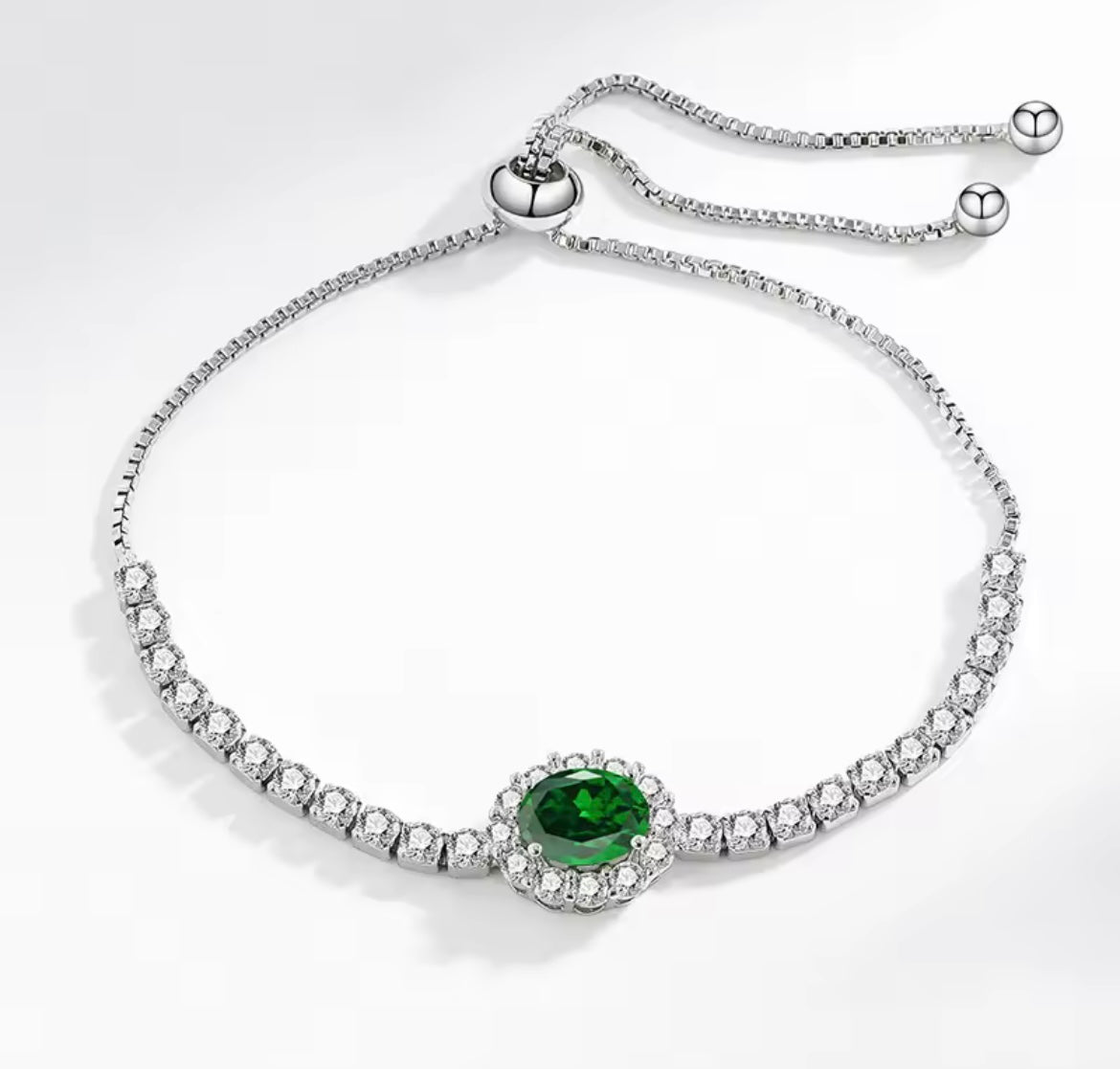 925 sterling silver colour zircon bracelet