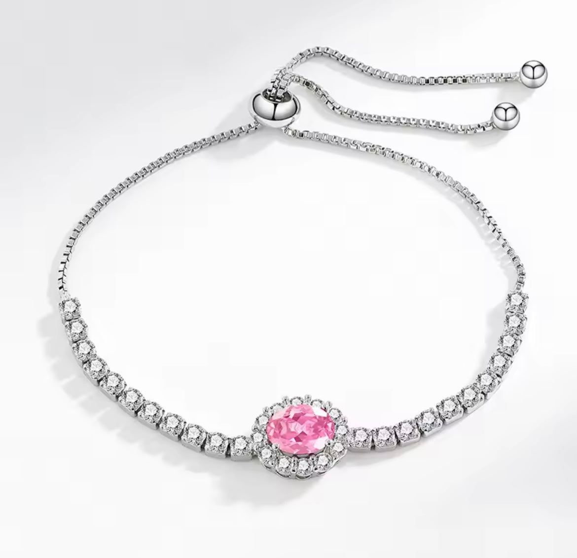 925 sterling silver colour zircon bracelet
