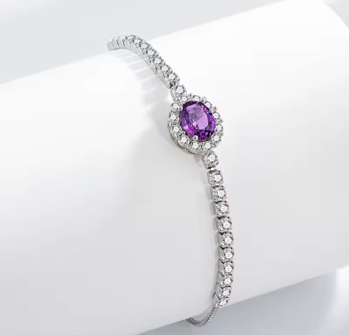 925 sterling silver colour zircon bracelet