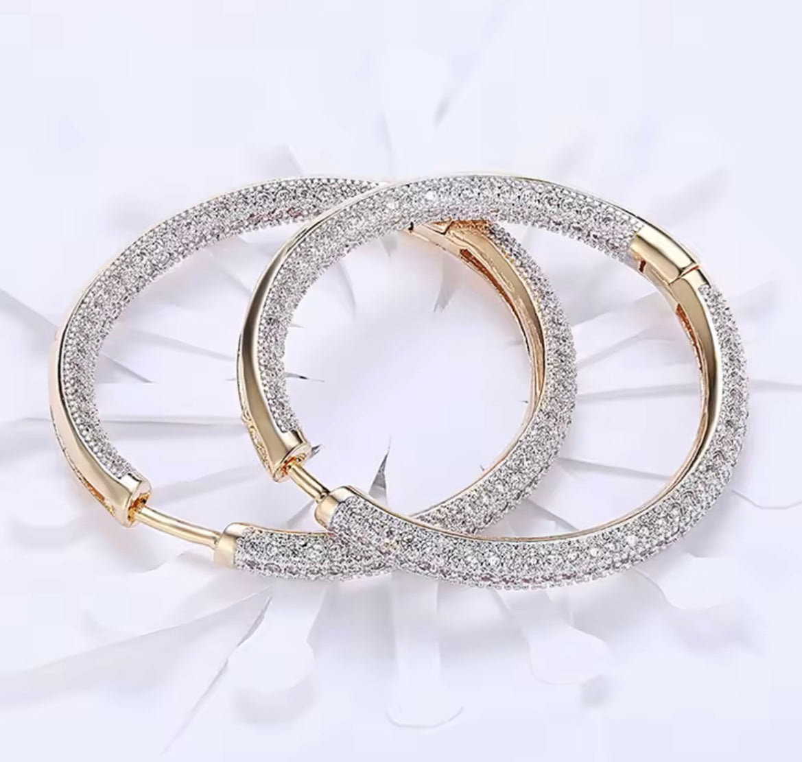 925 Sterling silver 18k gold hoop earrings