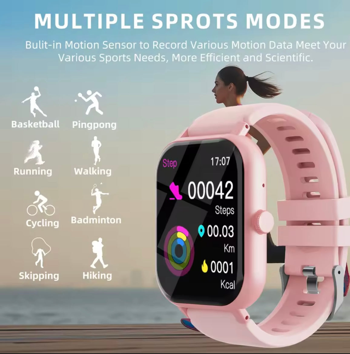 Bluetooth Call Smart Watch 1.99 Inch Full Touch Screen Sports Fitness Tracker for Android & iPhone