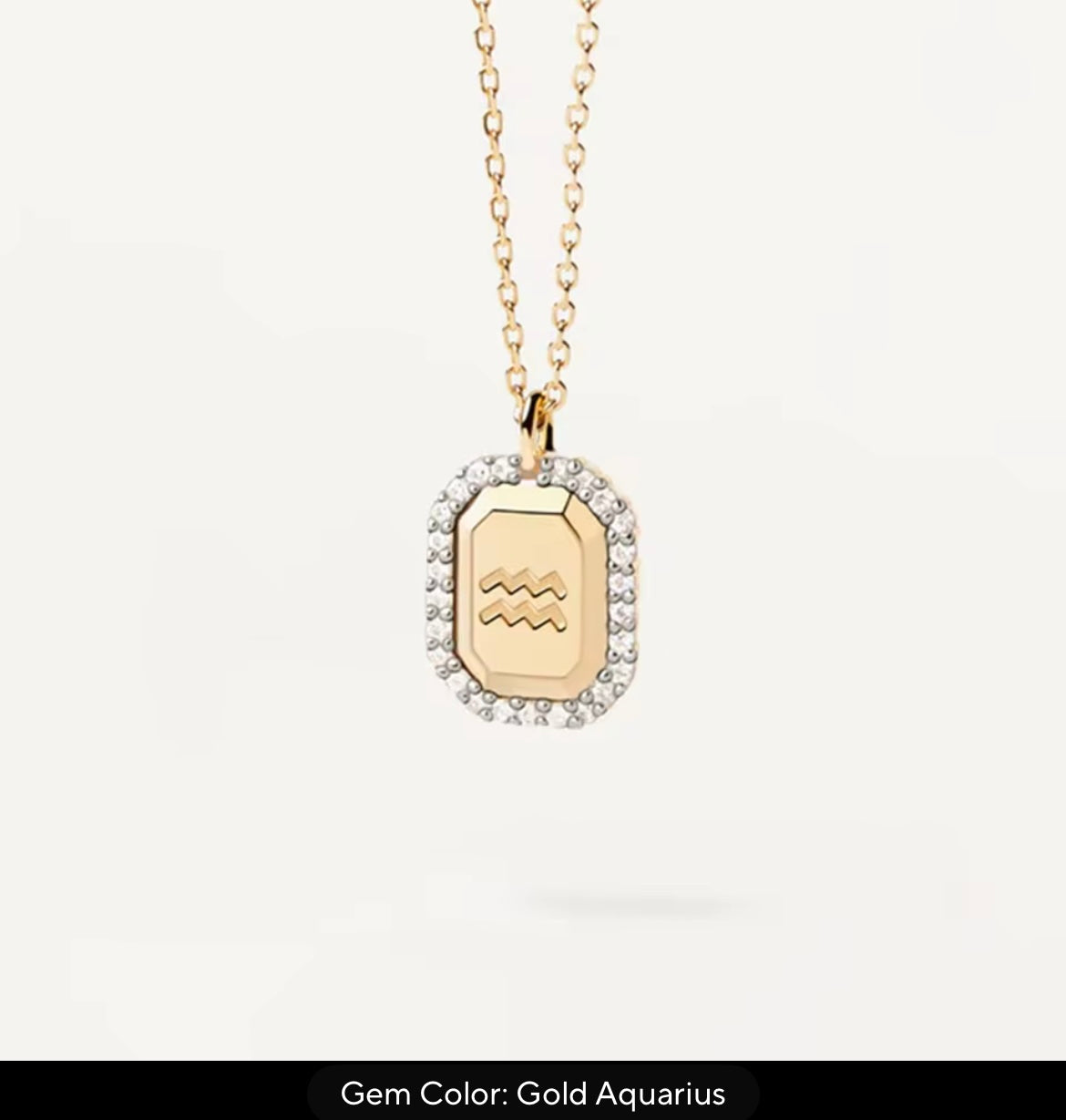 925 Sterling Silver, 18k Gold Zodiac Necklace