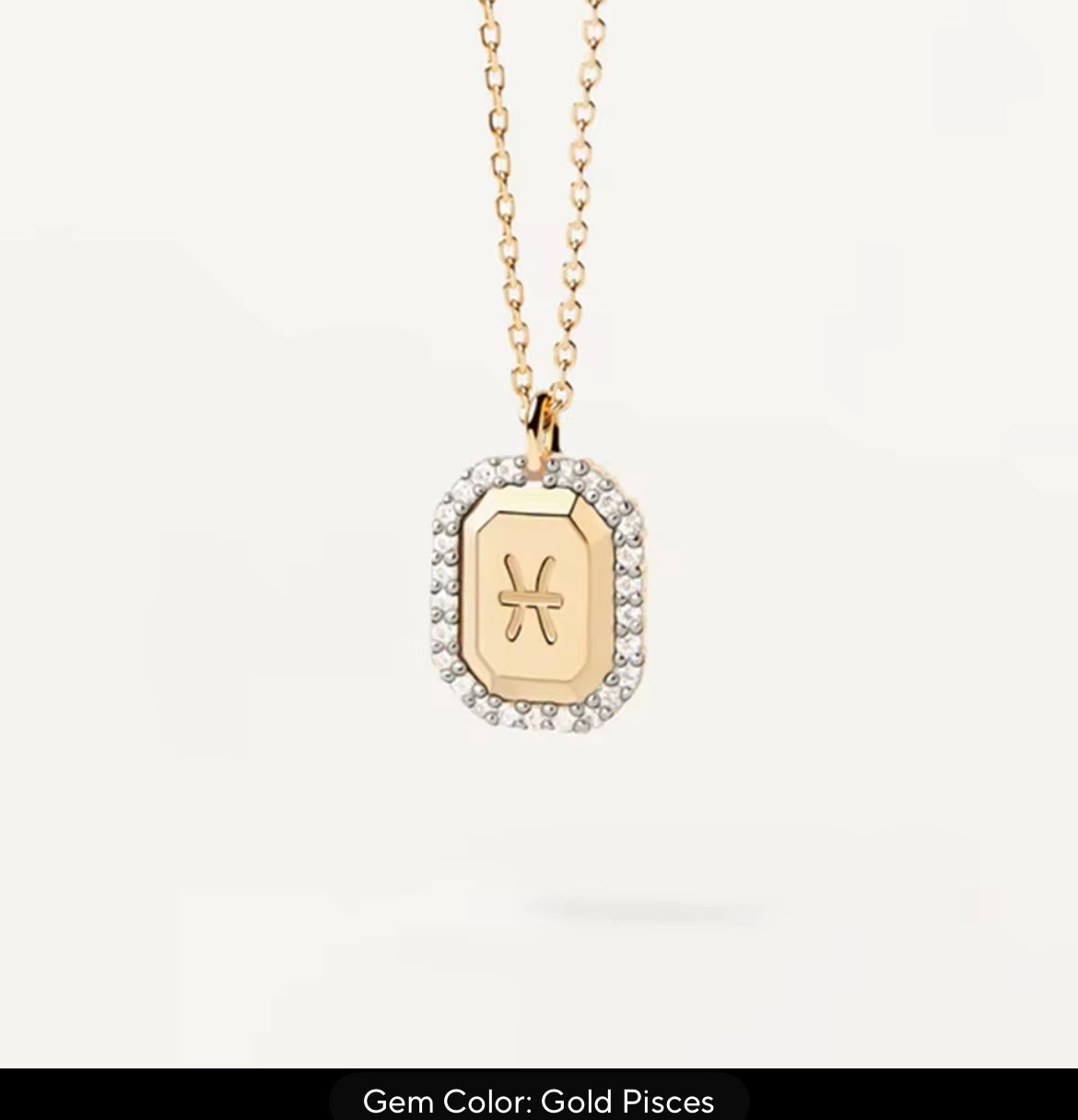 925 Sterling Silver, 18k Gold Zodiac Necklace