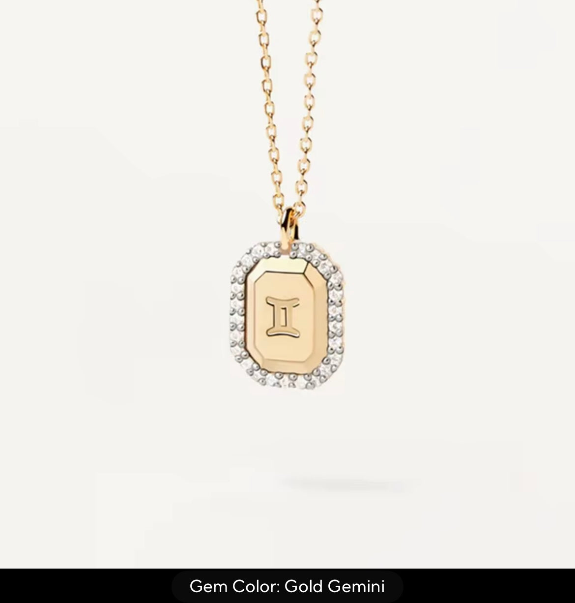 925 Sterling Silver, 18k Gold Zodiac Necklace
