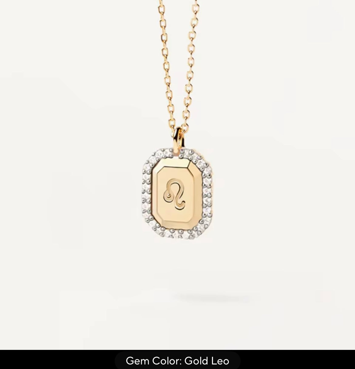 925 Sterling Silver, 18k Gold Zodiac Necklace