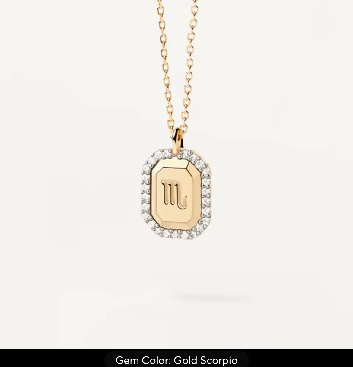 925 Sterling Silver, 18k Gold Zodiac Necklace
