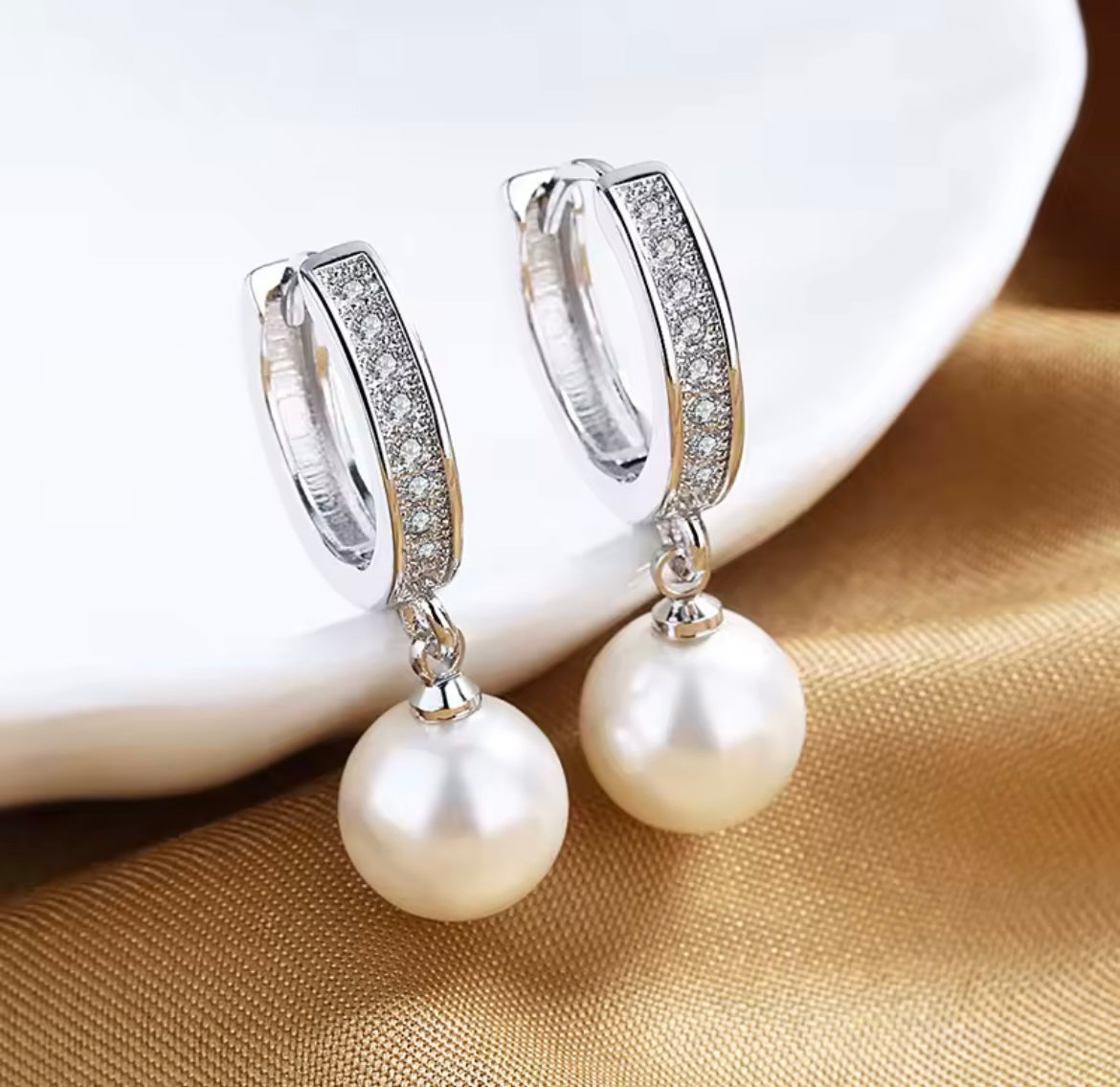 Natural Freshwater Pearl 925 Sterling Silver Earrings